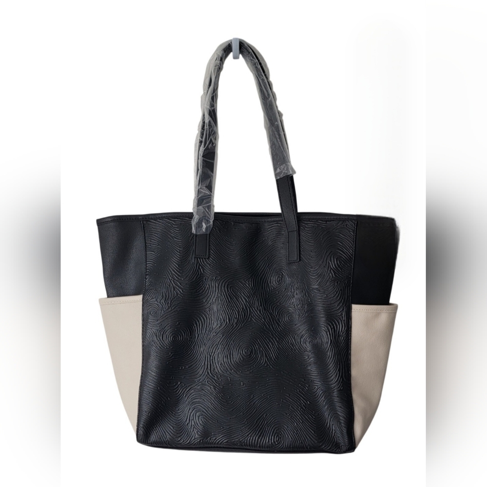 Estee Lauder Opening Ceremony Tote Bag Purse Black Ivory Color Block Rare